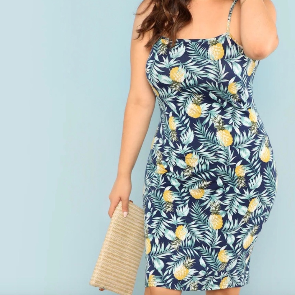 Pineapple Print Bodycon dress